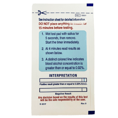 Load image into Gallery viewer, AlcoScreen 02 CLIA Waved Saliva Alcohol Test Strip - (1 Test Strip) 56001 - 9102 Alcohol,Saliva Test Chematics