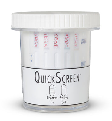 Load image into Gallery viewer, 5 Panel QuickScreen Cup - 9147Z - AMP, COC, MET-500, OPI-300, THC + Timer - Made in USA-Countrywide Testing