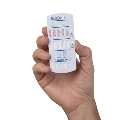 Load image into Gallery viewer, (25 Pack) 10 Panel QuickScreen Dip Card - 9380T - AMP, BAR, BUP, BZD, COC, MET, MTD, OPI-300, OXY, THC + Timer-Countrywide Testing