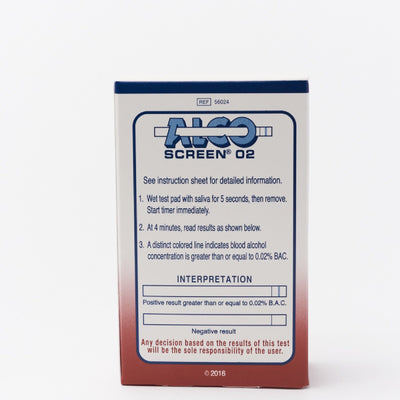 Load image into Gallery viewer, AlcoScreen 02 CLIA Waved Saliva Alcohol Screening Test Strip - (24 Test Strips / Box) 56024 - 9102 Alcohol,Saliva Test Chematics