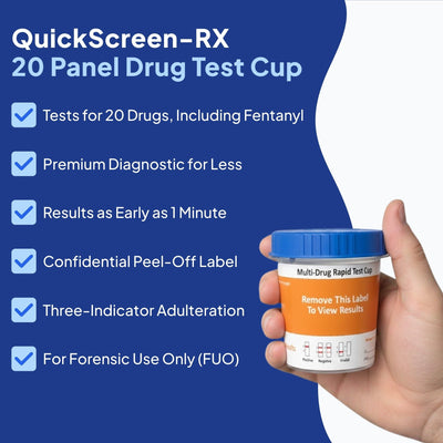 Load image into Gallery viewer, QuickScreen-Rx 20 Panel Rapid Test Cup 20 Panel Cup Test Countrywide Testing 