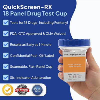 Load image into Gallery viewer, QuickScreen-Rx 18 Panel Rapid Test Cup 18 Panel Test Cup Countrywide Testing 
