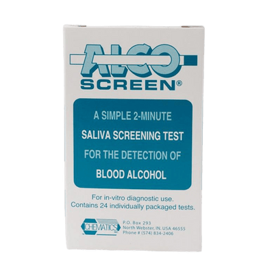 Load image into Gallery viewer, AlcoScreen Simple 2-Minute Saliva Alcohol Screening Test Strip - (24 Test Strips / Box) 55024 - 9100 (Exp. Date: 10/2026) Alcohol,Saliva Test Chematics 