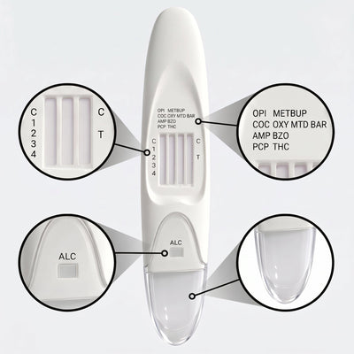 Load image into Gallery viewer, QuickScreen 11 Panel Saliva Drug Test - DSD-8113 - AMP, BAR, BUP, BZO, COC, MET, MTD, OPI, OXY, PCP, THC Countrywide Testing 
