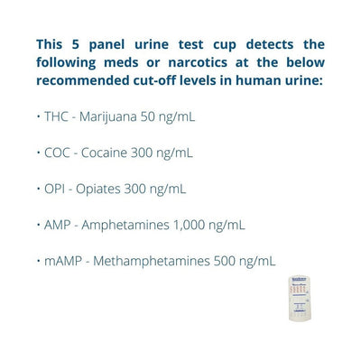 Load image into Gallery viewer, (2 Pack) ezHOME Drug Test 5 Panel Dip Card Drug Test - 9150T - THC, COC, MET, AMP, OPI-300 + 2 Small Collection Cups Home Drug Test, EZ Home Drug Test, 5 Panel, Dip Cards Phamatech 