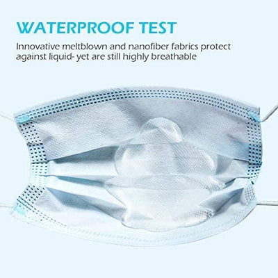 Load image into Gallery viewer, Disposable Face Mask, 4 Layers Safety Masks (Pack of 50) with Elastic Ear Loop Comfortable Breathable Countrywide Testing 