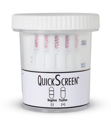 Load image into Gallery viewer, (25 Pack) 5 Panel QuickScreen Cup - 9162Z - BZD, COC, MET-500, OPI-300, THC + Timer-Countrywide Testing