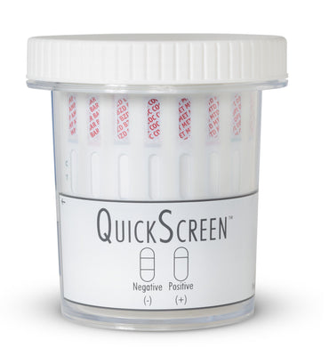 Load image into Gallery viewer, (25 Pack) 10 Panel QuickScreen Cup - 9298Z - AMP, BAR, BZD, COC, MET-500, MTD, OPI-300, OXY, PCP, THC + Timer-Countrywide Testing
