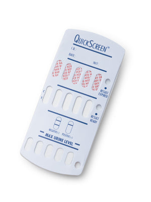 Load image into Gallery viewer, (25 Pack) 12 Panel QuickScreen Dip Card - 9308T - AMP, BAR, BZD, COC-300, MDA, MDMA, MET-500, MTD, OPI-300, OXY, PCP, THC-Countrywide Testing