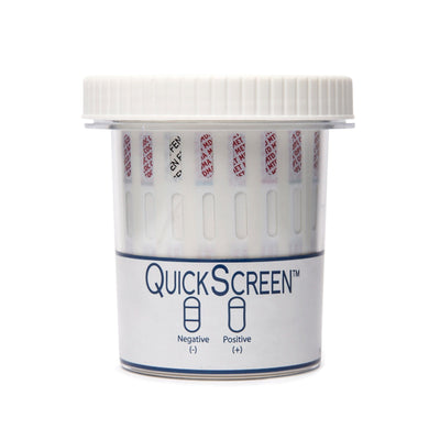 Load image into Gallery viewer, (25 Pack) 14 Panel QuickScreen Cup - 9422Z - AMP, BAR, BZD, BUP, COC-300, MDMA, FTN, MET-500, MTD, OPI-300, OXY, PCP, PPX, THC + Timer-Countrywide Testing